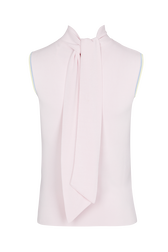 Women Viscose Tank Top with Coloured Armhole Baby pink back view
