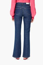 High Waisted Stretch Denim Jeans Baby blue back worn view