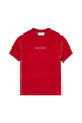 T-shirt velours femme Rouge vue de face