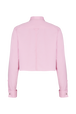 Chemise courte en popeline à rayures Ecru/rose vue de dos