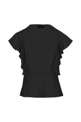 Blouse en mousseline Noir vue de dos