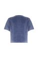 T-shirt manches courtes en velours Bleu gris vue de dos