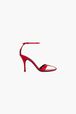 Sandales effet nu Rouge vue de face