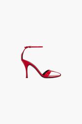 Sandales effet nu Rouge vue de face