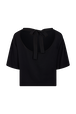 Studded collar top Black back view
