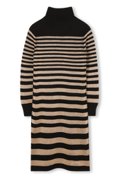 Robe Pull Rayée Dorée Rayures noir/gold vue de dos