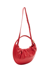 Domino medium leather bag Red back view