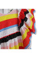 French Embroidery Striped Girl Dress Multico details view 1
