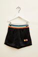 Short fille velours Noir vue de face