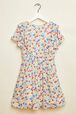 Robe courte fille motif fleur Multico vue de détail 1