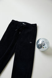Pantalon flare fille velours Noir vue de détail 2