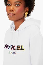Hoodie à capuche rykiel paris Blanc vue de détail 1