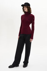 Long-Sleeved Turtleneck Jumper Claret details view 1