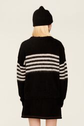 Pull mohair brossé SR femme Noir vue portée de dos