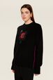 Women May 68 Intarsia Wool Sweater Black details view 1