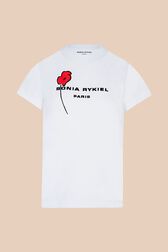 T-shirt motif fleur logo Sonia Rykiel femme Blanc vue de face