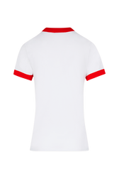 T-shirt bicolore en coton logo Sonia Rykiel Blanc vue de dos