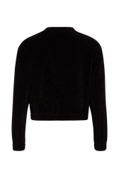 Pull manches longues en velours Noir vue de dos