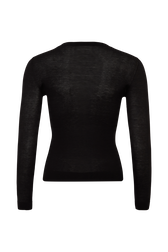 Knitted Jumper Rhinestone Motif Black back view