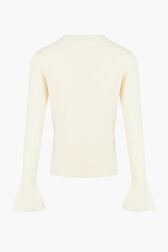 Wool Sweater Blanc vue de dos