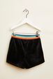 Short fille velours Noir vue de dos