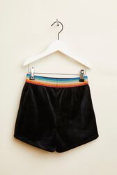 Short fille velours Noir vue de dos
