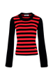 Women Jane Birkin Sweater Black/red front view