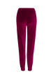 Pantalon de jogging en velours Framboise vue de dos