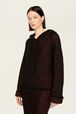 Hoodie lurex femme Raye noir/bronze vue de détail 3