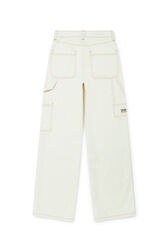 Pantalon cargo droit fille toile - BONTON x Sonia Rykiel Creme vue de dos
