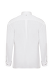 Poplin Shirt with Rhinestone Buttons White back view
