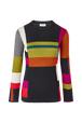 Women Multicolor Baby Alpaca Long Sweater Multico crea front view