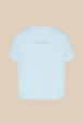 Women Velvet T-shirt Baby blue front view