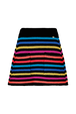 Women Big Poor Boy Striped A-line Skirt Multico striped rf front view