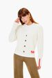 Cardigan en maille SR Blanc vue de détail 1