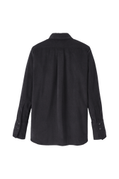 Chemise velours femme Noir vue de dos