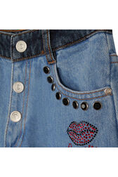 Denim Girl Trousers Raw details view 1