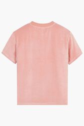 Women Velvet T-shirt Pink back view