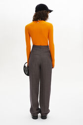 Pantalon à pinces à carreaux prince de galles Carreaux navy/brown vue portée de dos