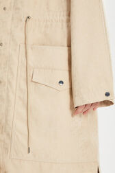 Parka en gabardine monogramme Latté vue de détail 1