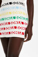 Jupe courte rayée multicolore femme Multico blanc vue de détail 2
