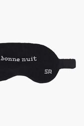 Masque de nuit velours femme Noir vue de détail 1