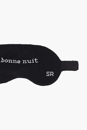 Masque de nuit velours femme Noir vue de détail 1