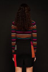 Women Multicolor Alpaca Wool Mini Skirt Multico crea back worn view