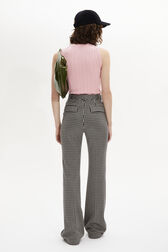 Pantalon imprimé en jersey Carreaux noir/blanc vue portée de dos