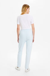 Women Cotton Jogging Pants Baby blue back worn view