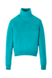 Women Mohair Turtleneck Emerald front view