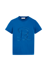 T-shirt jersey de coton femme Bleu de prusse vue de face
