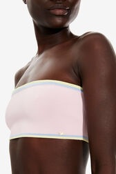Women Bandeau Top with Contrasting Edges Baby pink details view 2