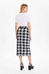 Women Sequined Skirt Black back worn view